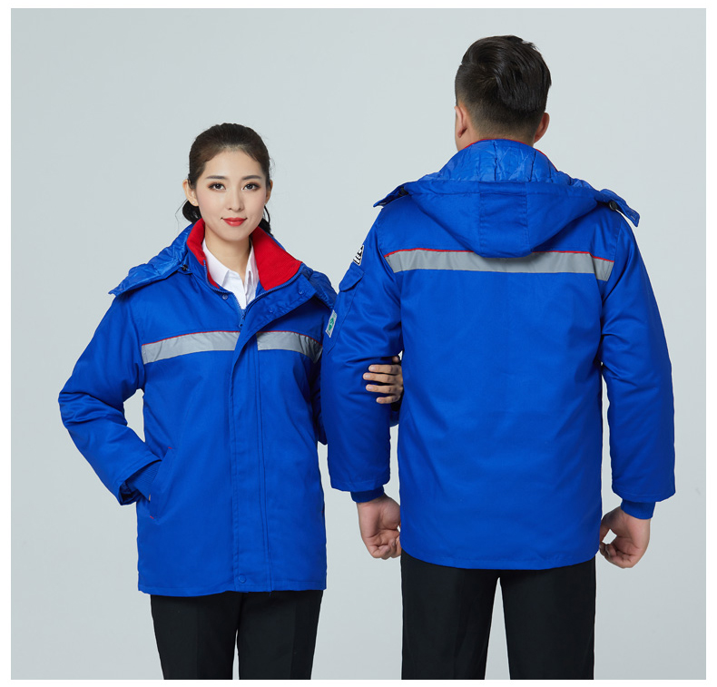 防靜電棉衣工作服男石化加厚棉服冬季防寒加油站工裝勞保服(圖11)