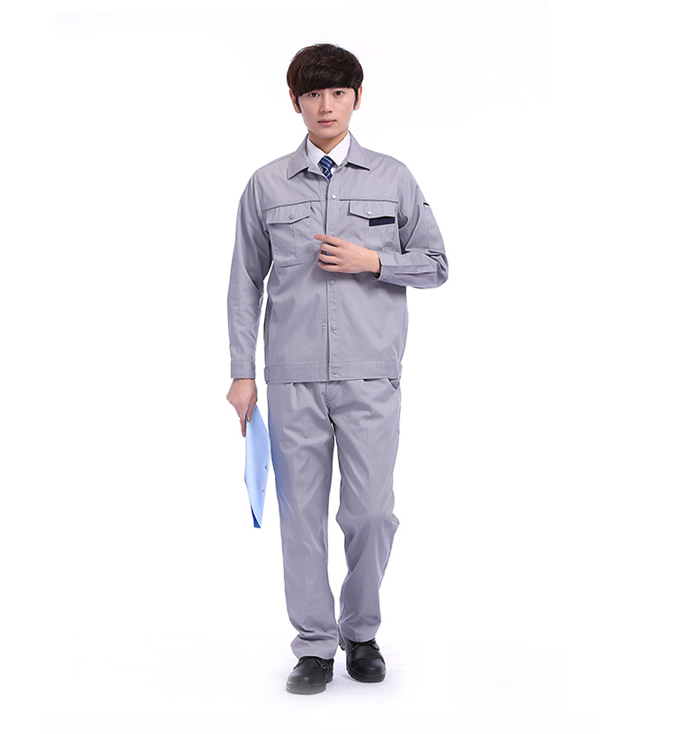 夏季長(cháng)袖工作服套裝薄款工程汽修物流加工車(chē)間勞保服透氣耐磨純棉(圖14)