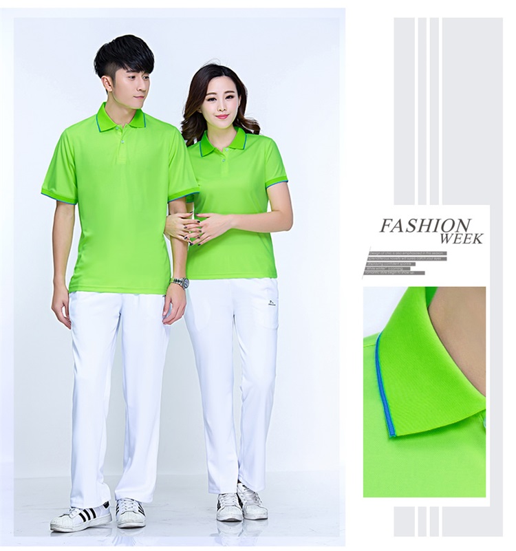 夏季情侶運動(dòng)短袖t恤男女速干透氣POLO衫團體定制logo工作服上衣(圖20)