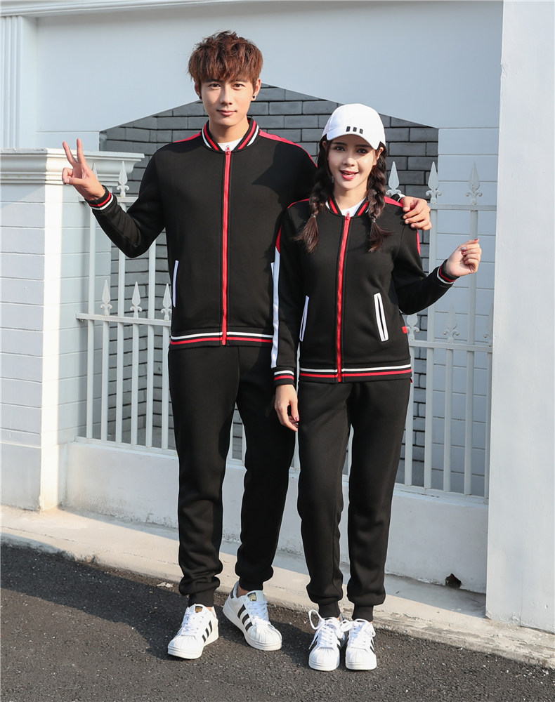冬季2020運動(dòng)立領(lǐng)加絨衛衣學(xué)生班服定制工作服印logo開(kāi)衫修身外套(圖9)