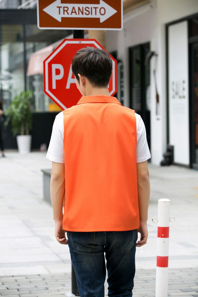 印logo定制志愿者馬甲義工工作服公益活動(dòng)服裝v領(lǐng)背心純棉紅馬甲(圖98)