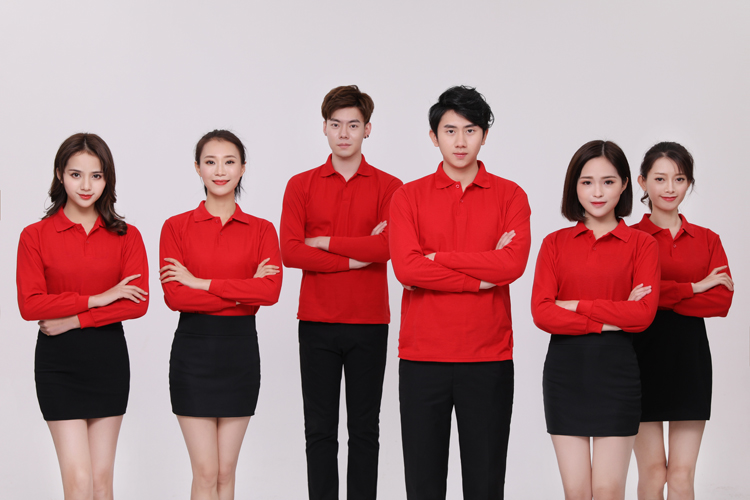 長(cháng)袖廣告衫定制工作服T恤同學(xué)會(huì )圓領(lǐng)純棉polo衫印字logo文化衫(圖13)