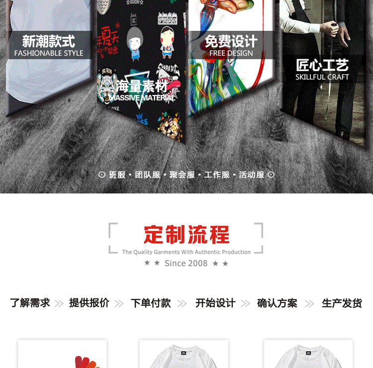 夏季班服定制diy純棉大碼T恤文化polo衫畢業(yè)周年慶同學(xué)聚會(huì )服裝(圖3)