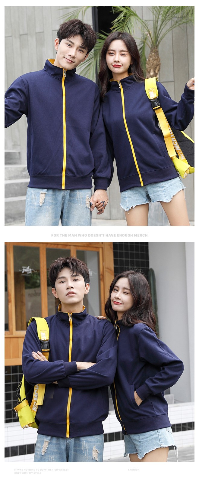 衛衣定制印logo加絨加厚拉鏈外套連帽服務(wù)員工作服訂制團體服印字(圖11)