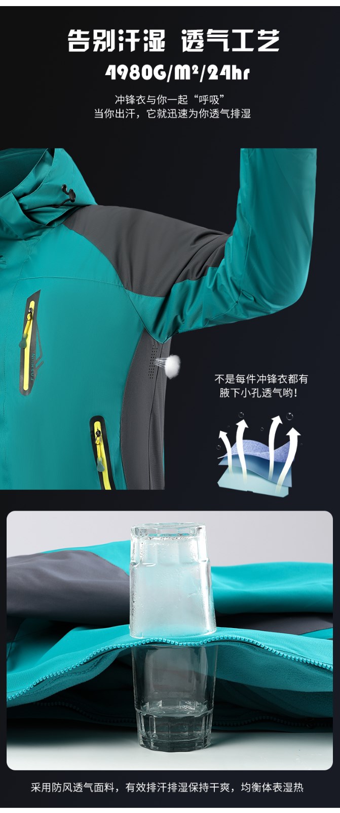 沖鋒衣定制印字logo外套工裝衛衣班服加絨登山防水冬季工作服定做(圖8)