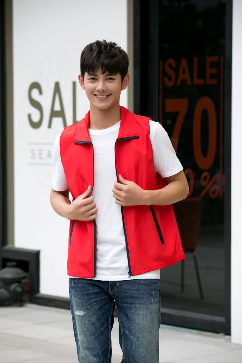 超市商場(chǎng)男女銷(xiāo)售員印字工作服馬甲志愿者婚慶公司馬甲定制logo(圖64)