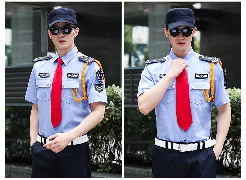 保安服短袖夏裝工作服春秋形象崗黑藍白售樓部房產(chǎn)酒店保安服套裝(圖17)