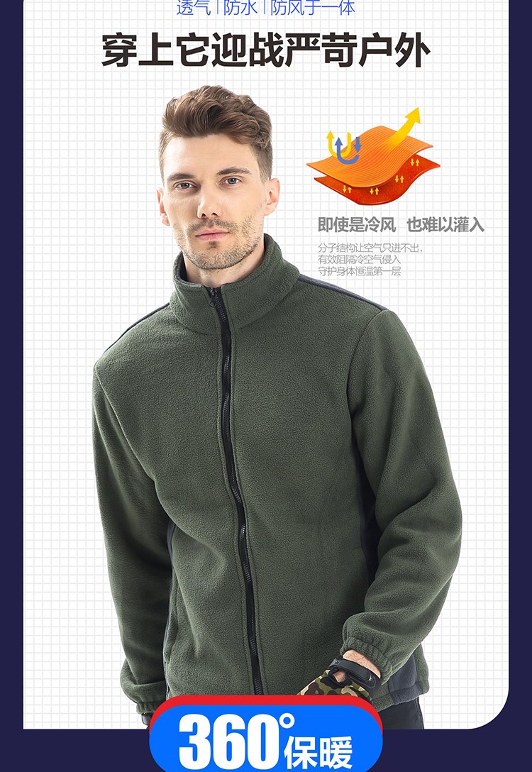 沖鋒衣定制印logo戶(hù)外運動(dòng)登山服三合一兩件套男女裝秋冬工裝外套(圖10)