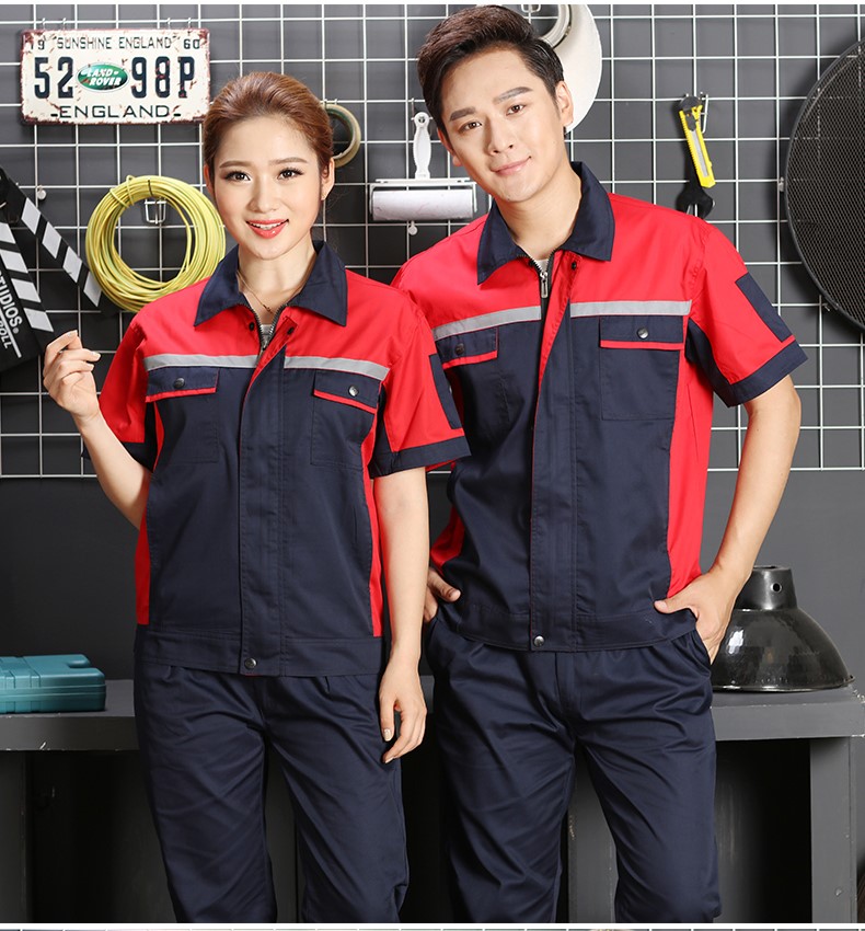 長(cháng)袖工作服套裝男耐磨春秋冬廠(chǎng)服上衣定制汽修機電工裝勞動(dòng)勞保服(圖33)