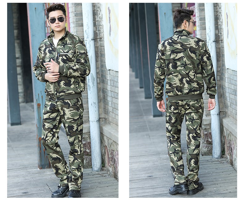 迷彩工作服套裝男士新品戶(hù)外長(cháng)袖彈力工裝汽修工程勞保服工服(圖7)