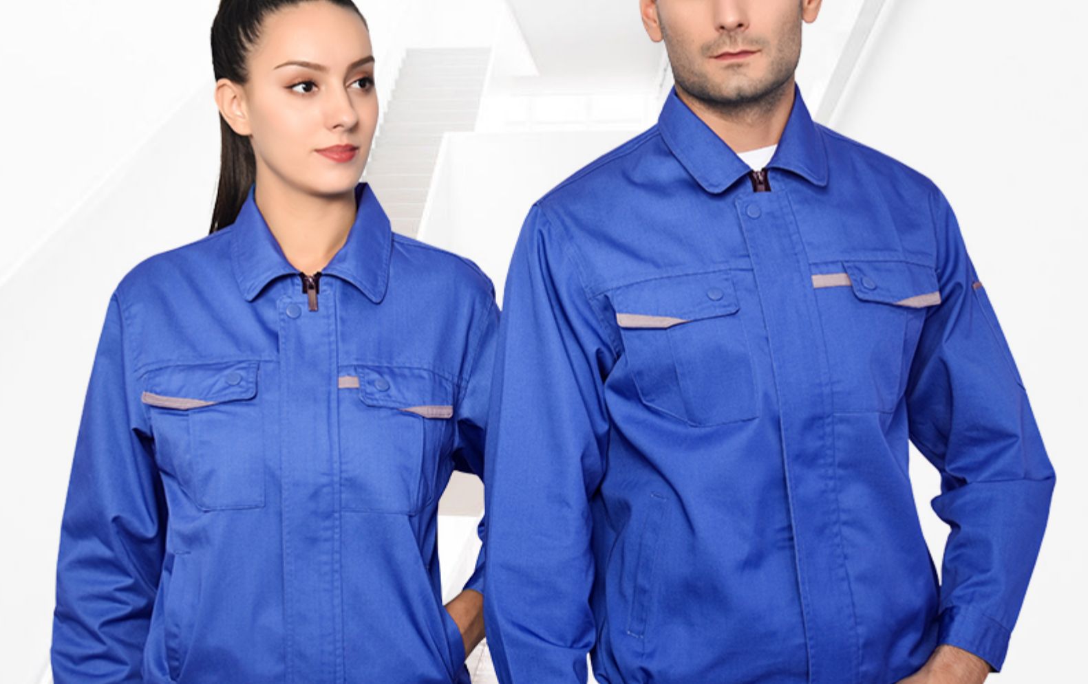 長(cháng)袖工作服套裝男士工地工廠(chǎng)車(chē)間加厚耐磨勞保服汽修定制工裝(圖23)