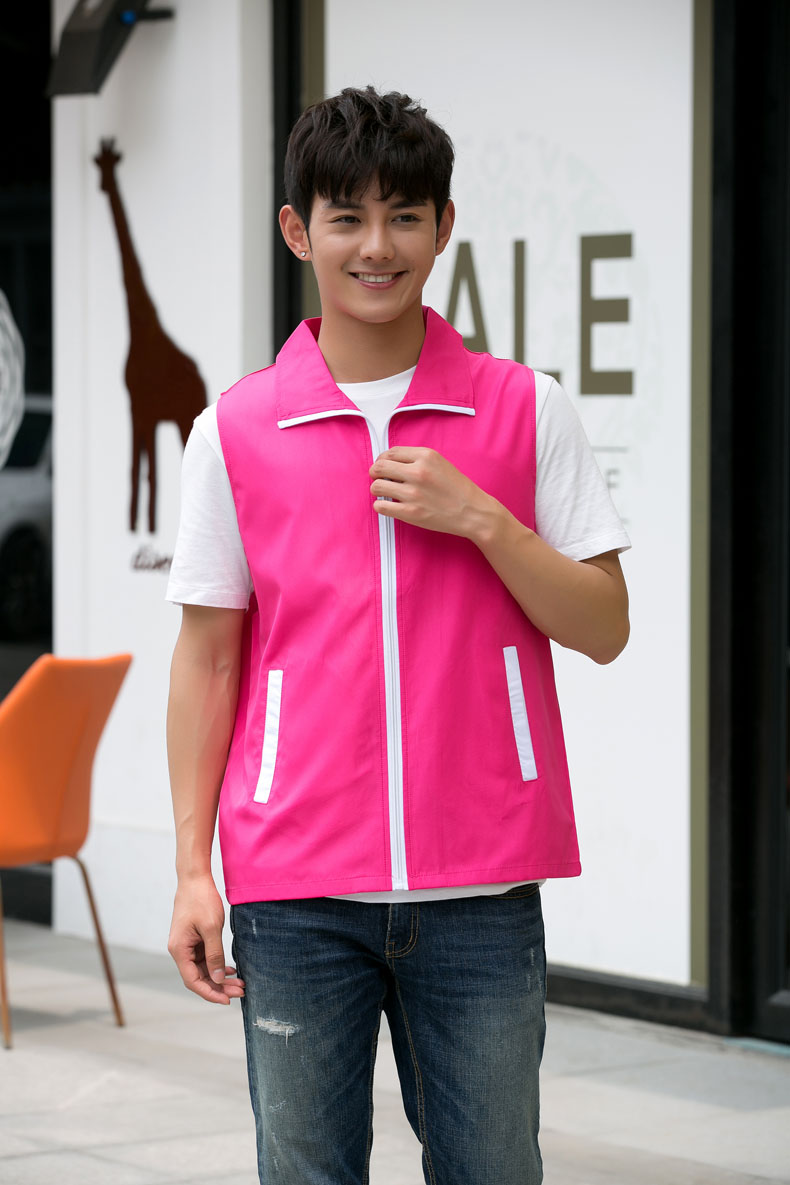 超市商場(chǎng)男女銷(xiāo)售員印字工作服馬甲志愿者婚慶公司馬甲定制logo(圖58)