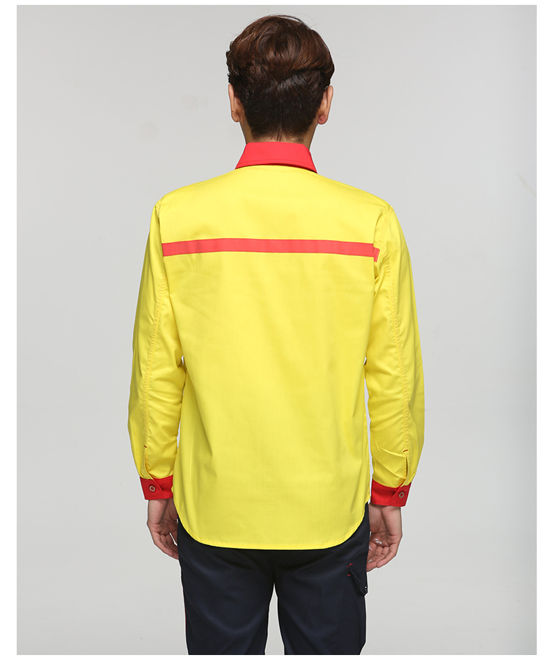 加油站工作服夏裝中石化加氣站油站半袖防靜電工作服男女套裝(圖8)