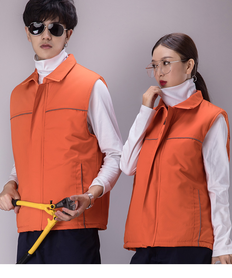 廣告馬甲工作服馬甲攝影背心汽車(chē)美容秋冬棉工程馬甲定制印LOGO(圖11)