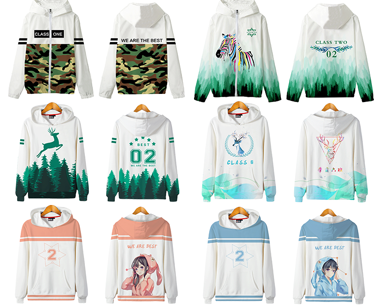全身印班服長(cháng)袖連帽外套拉鏈風(fēng)衣定做diy學(xué)生運動(dòng)會(huì )隊服衛衣定制(圖41)