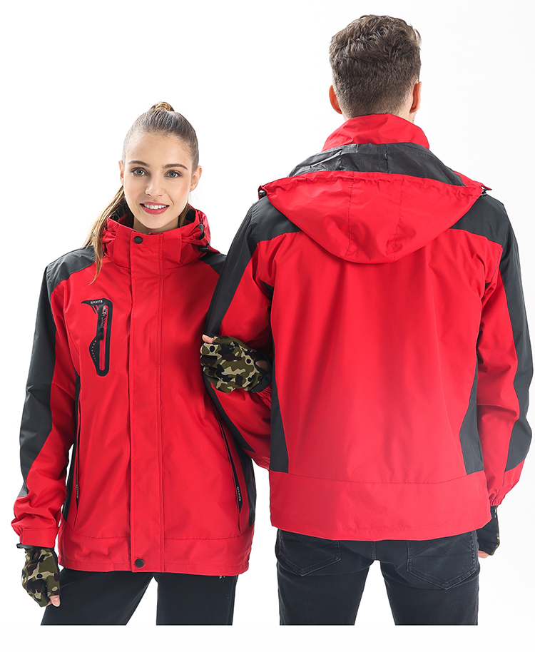 沖鋒衣定制印logo戶(hù)外運動(dòng)登山服三合一兩件套男女裝秋冬工裝外套(圖24)