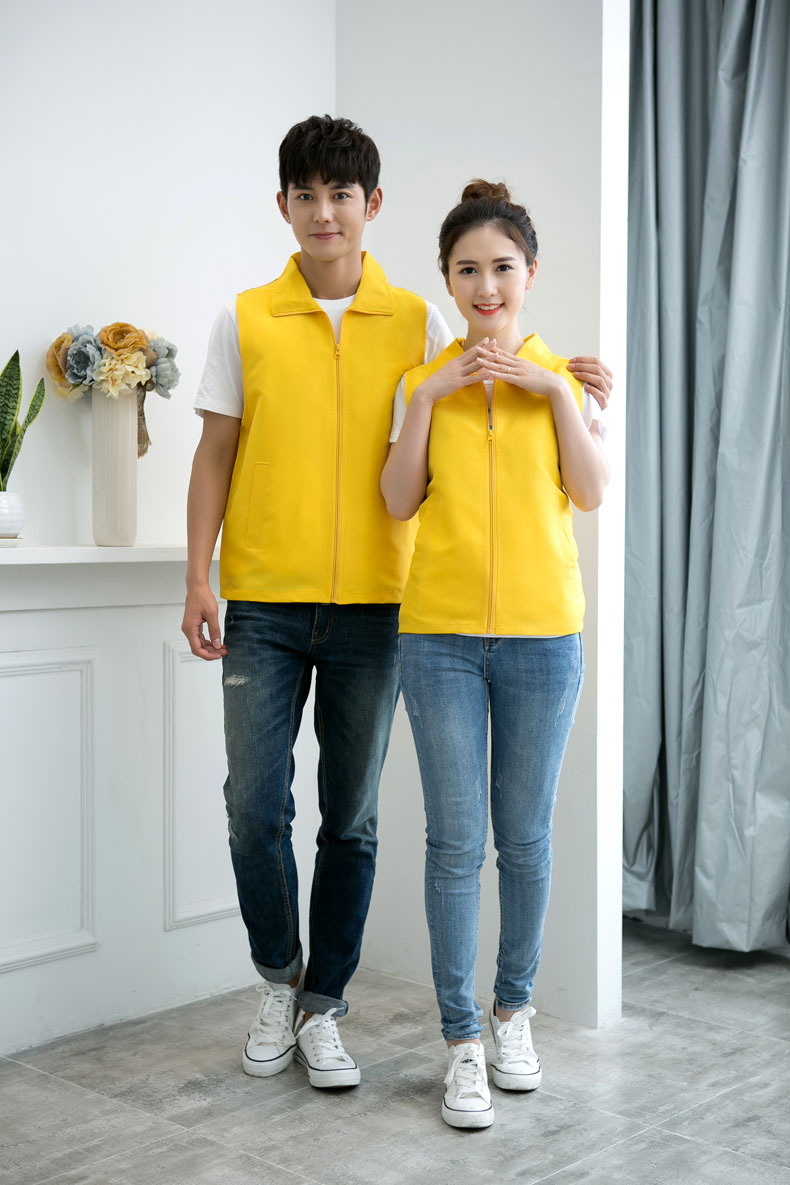 超市商場(chǎng)男女銷(xiāo)售員印字工作服馬甲志愿者婚慶公司馬甲定制logo(圖20)