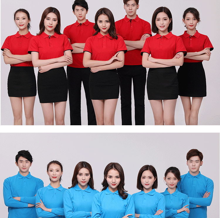 polo衫定制t恤短袖工作服印字Logo文化廣告衫定做工衣團體服刺繡(圖18)