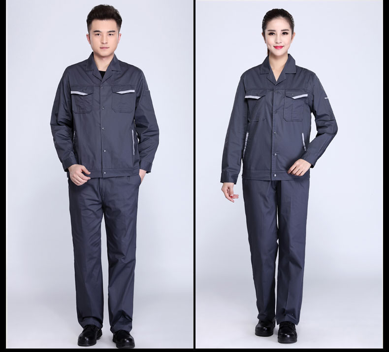 長(cháng)袖工作服套裝男耐磨春秋冬廠(chǎng)服上衣定制汽修機電工裝勞動(dòng)勞保服(圖9)