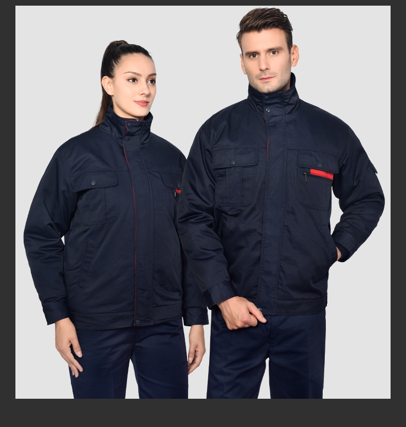 工作服棉衣男冬季加厚耐磨保暖防寒服勞保棉襖工廠(chǎng)車(chē)間可拆卸冬裝(圖13)