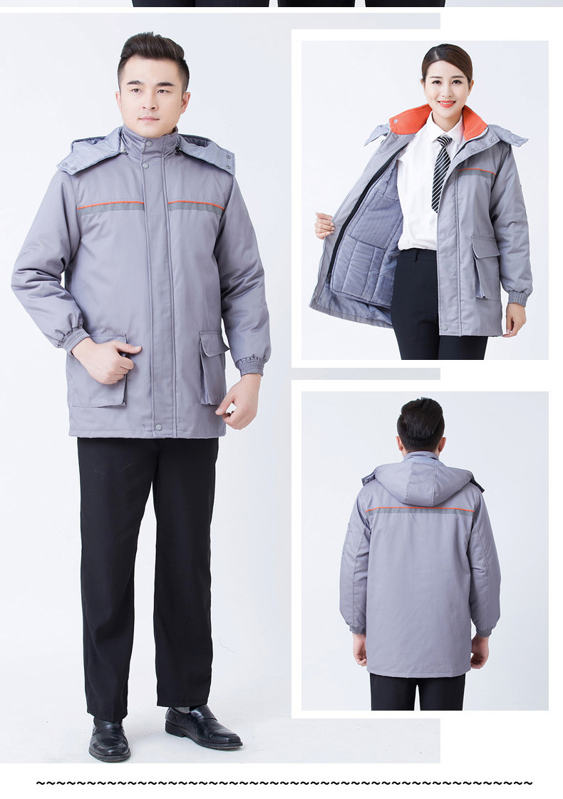 防靜電棉服加油站工作服冬裝 勞保棉衣 中石化反光條冬裝棉襖(圖15)