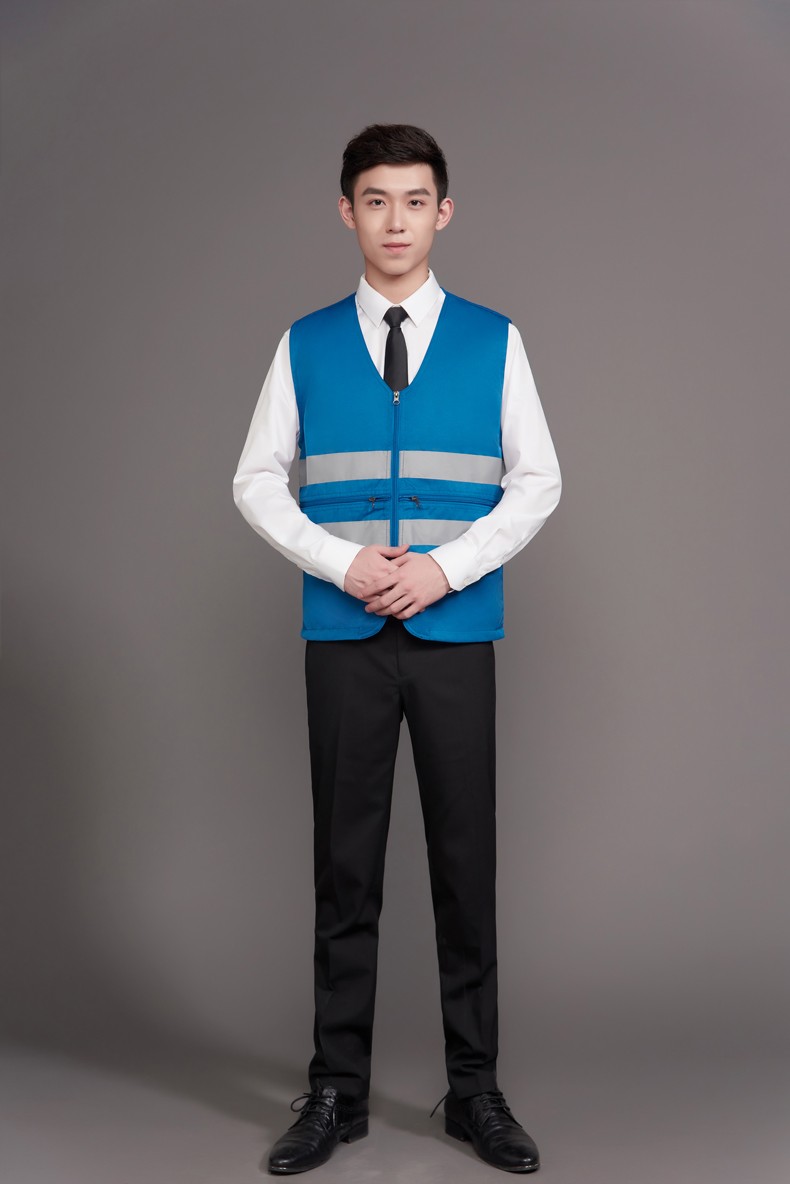 工作服馬甲定制印LOGO建筑工程施工反光條安全背心外賣(mài)送餐員制服(圖31)