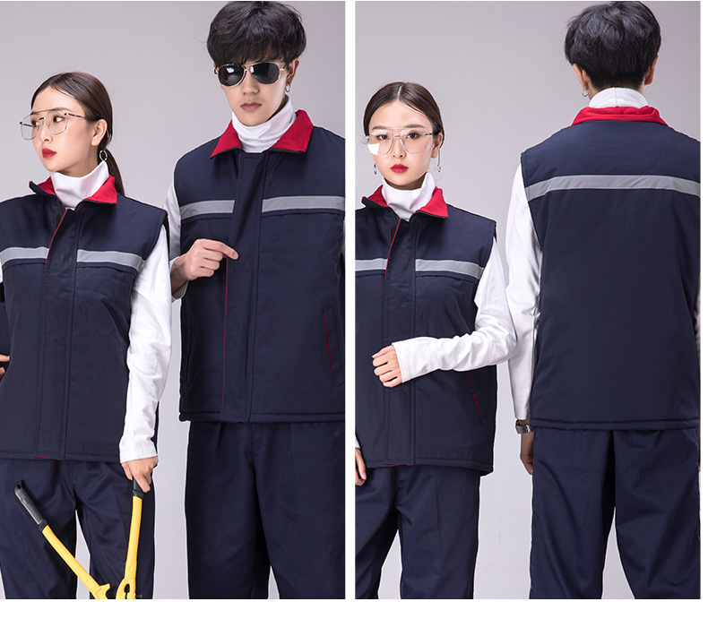 工作服馬甲環(huán)衛馬甲鐵路公路馬甲反光條馬甲_背心工裝馬定制(圖8)