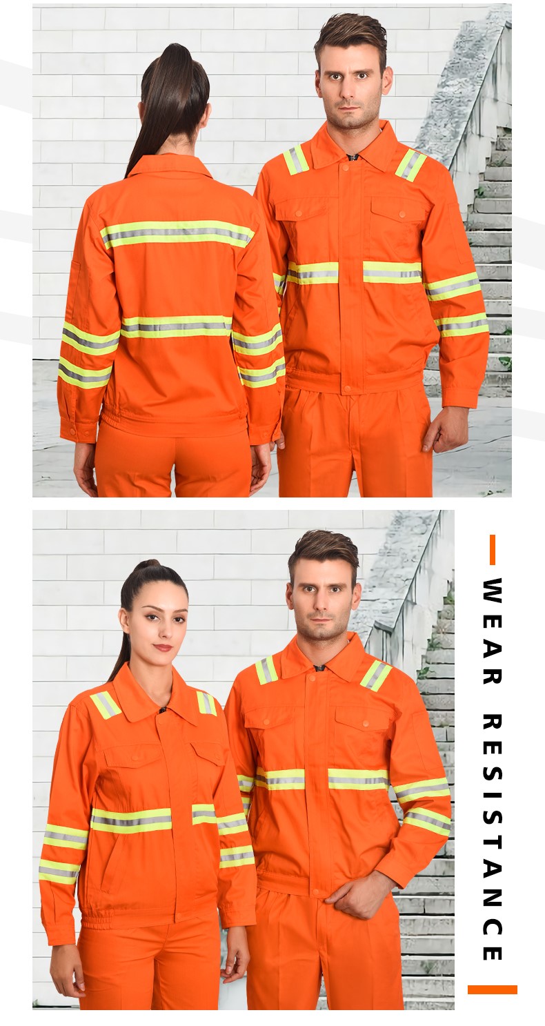 反光條工作服套裝男長(cháng)袖戶(hù)外耐磨工服道路公路施工養護環(huán)衛勞保服(圖9)
