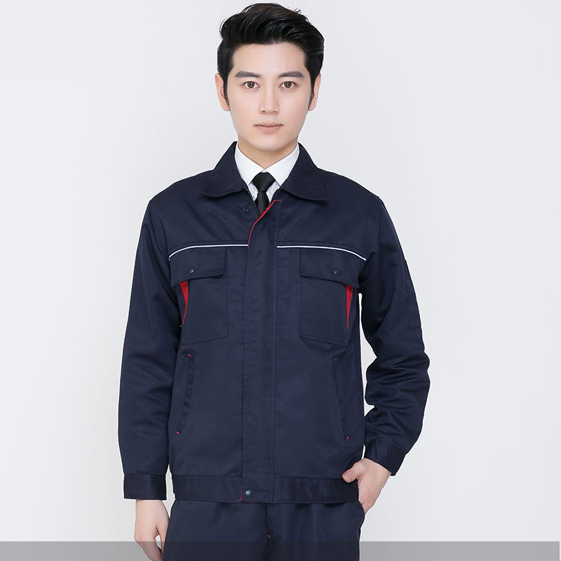 長(cháng)袖工作服套裝男機械汽修工服勞保服廠(chǎng)服工服工衣套裝(圖5)