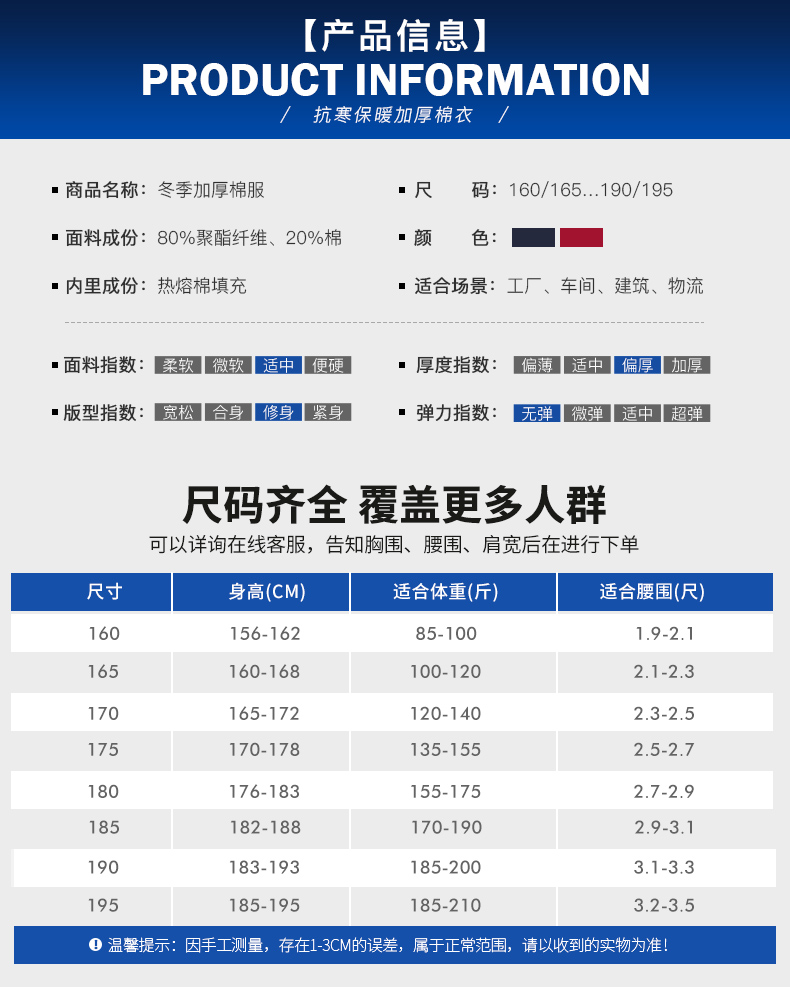 冬季工作服棉衣男加厚保暖防寒反光條棉服勞保服棉襖工廠(chǎng)車(chē)間冬裝(圖7)