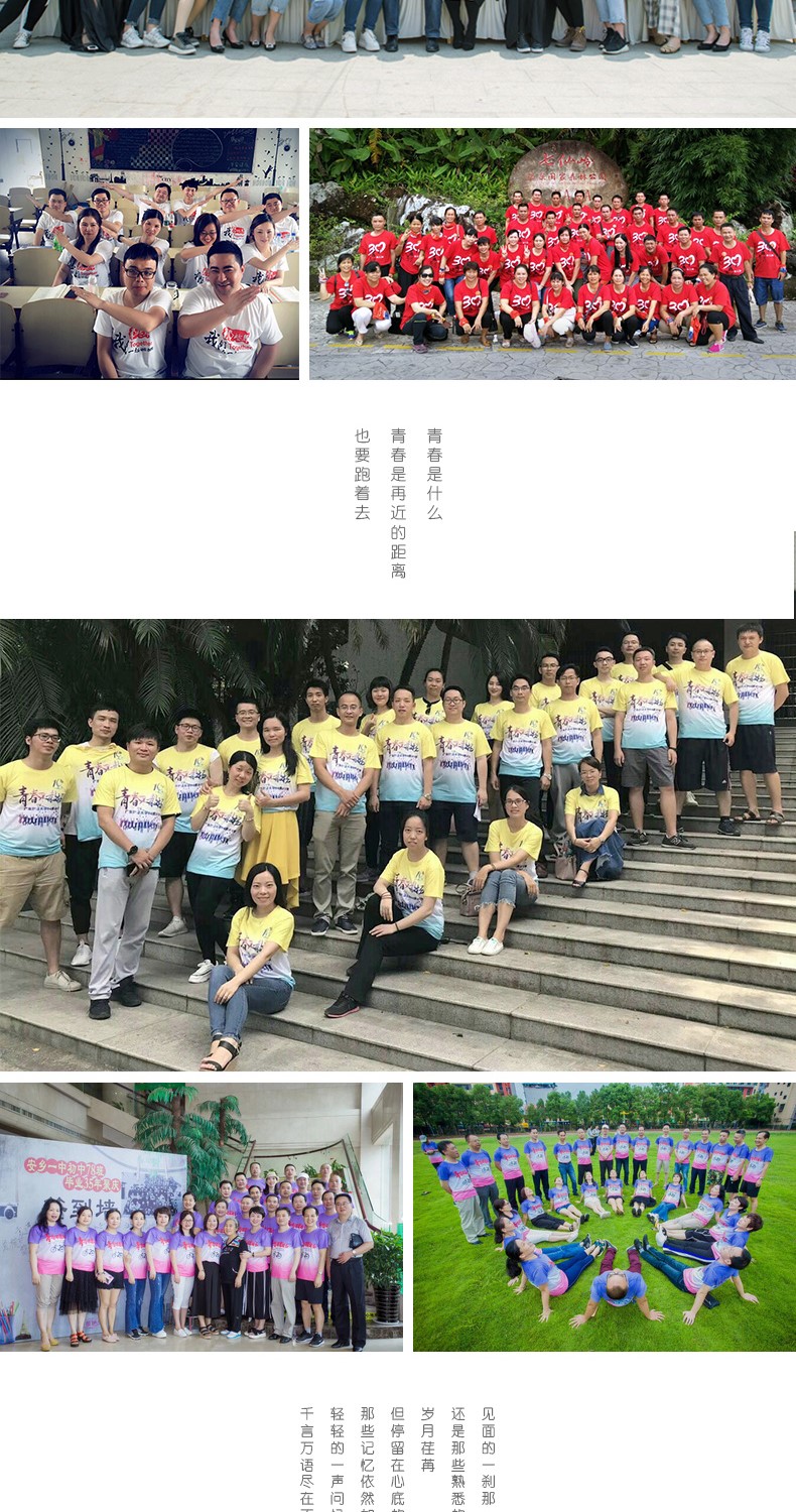 同學(xué)聚會(huì )t恤定制工作衣服裝團體班服文化衫同學(xué)會(huì )logo短袖印字diy(圖3)