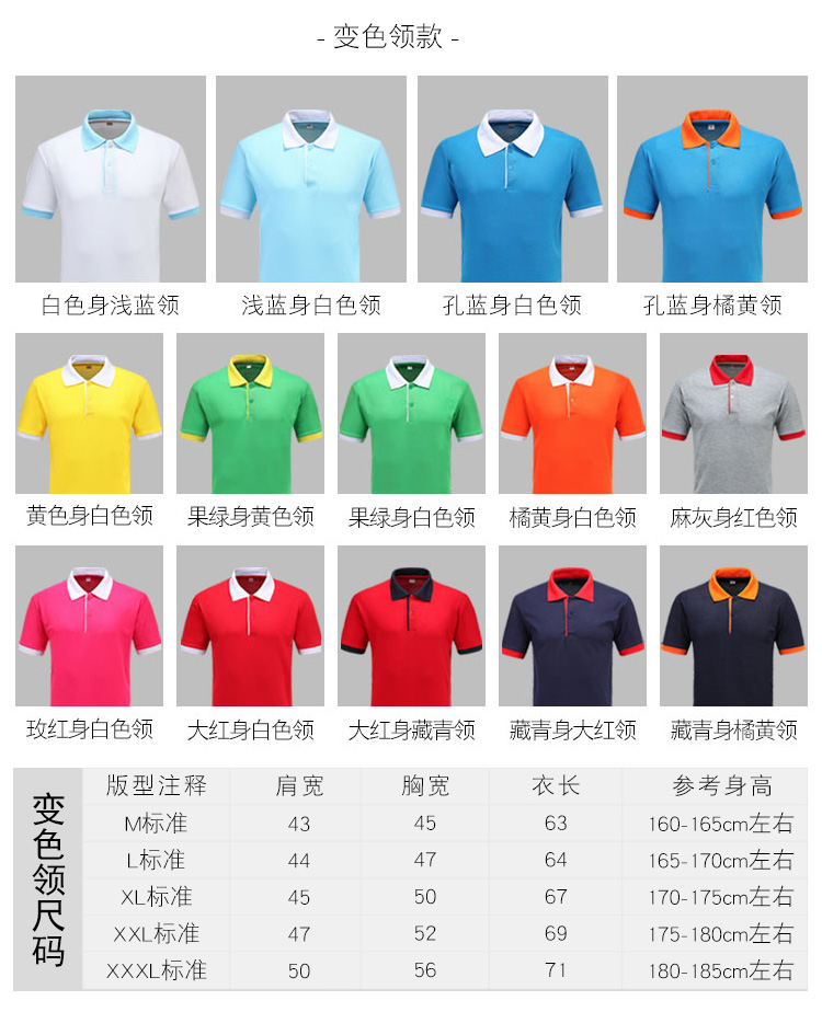 翻領(lǐng)廣告衫定做工作服夏短袖團體服diy定制t恤文化衫polo衫印logo(圖15)