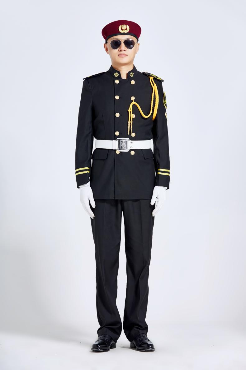 新款春秋立領(lǐng)保安服形象崗禮賓服物業(yè)售樓部房產(chǎn)制服工作服套裝男(圖14)