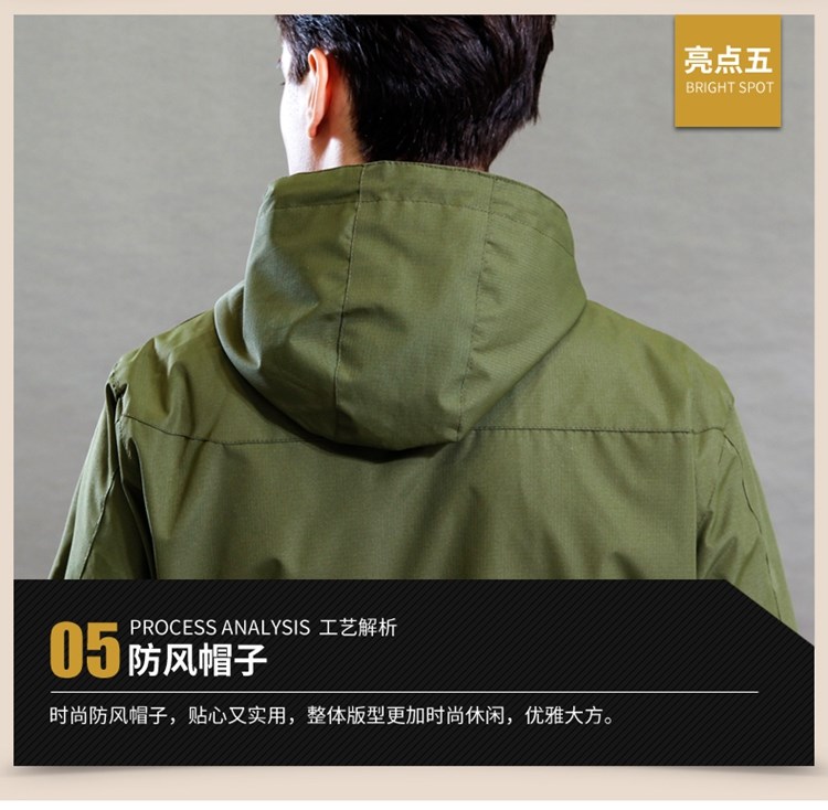 秋裝男連帽風(fēng)衣公司定制logo印字圖片沖鋒衣外套戶(hù)外防風(fēng)雨工作服(圖13)