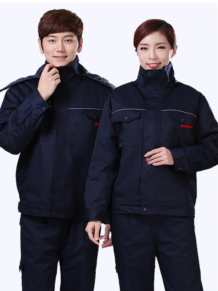 工作服棉衣冬季加厚防寒外套男棉襖冷庫保暖棉服秋工裝勞保服定制(圖9)