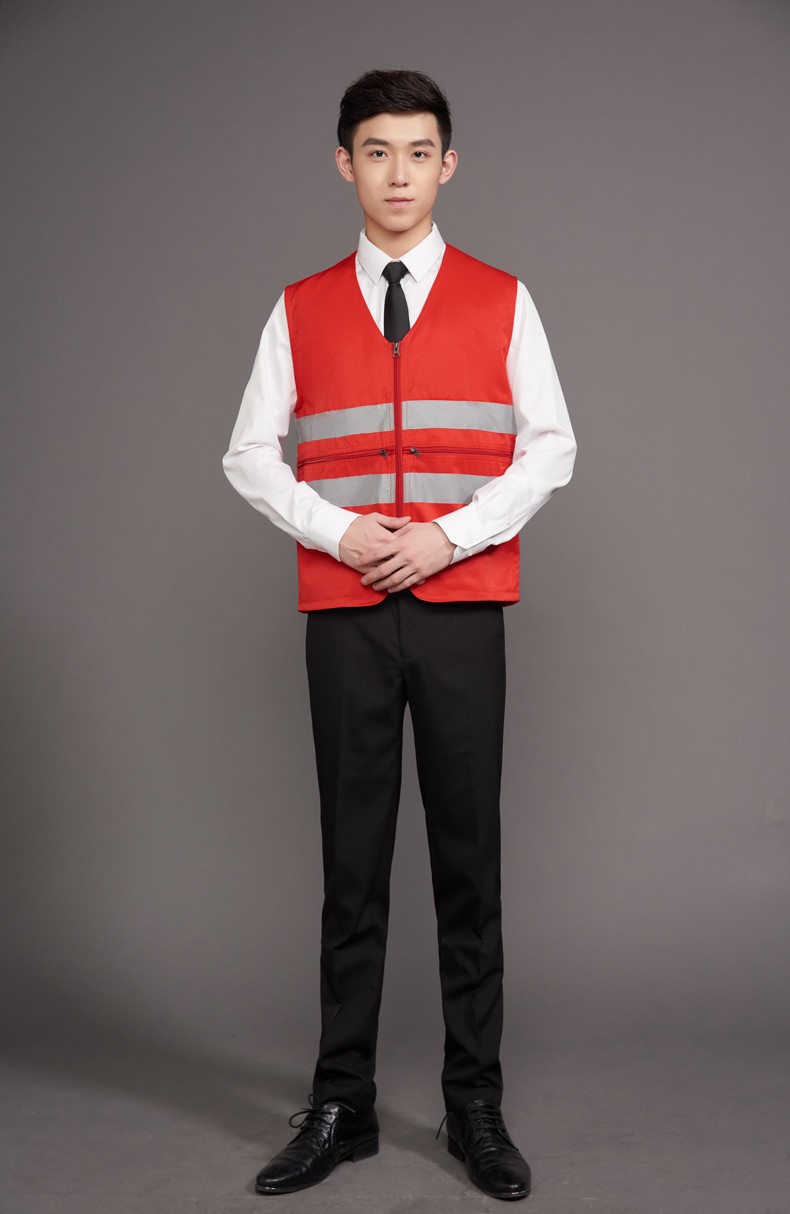 工作服馬甲定制印LOGO建筑工程施工反光條安全背心外賣(mài)送餐員制服(圖22)
