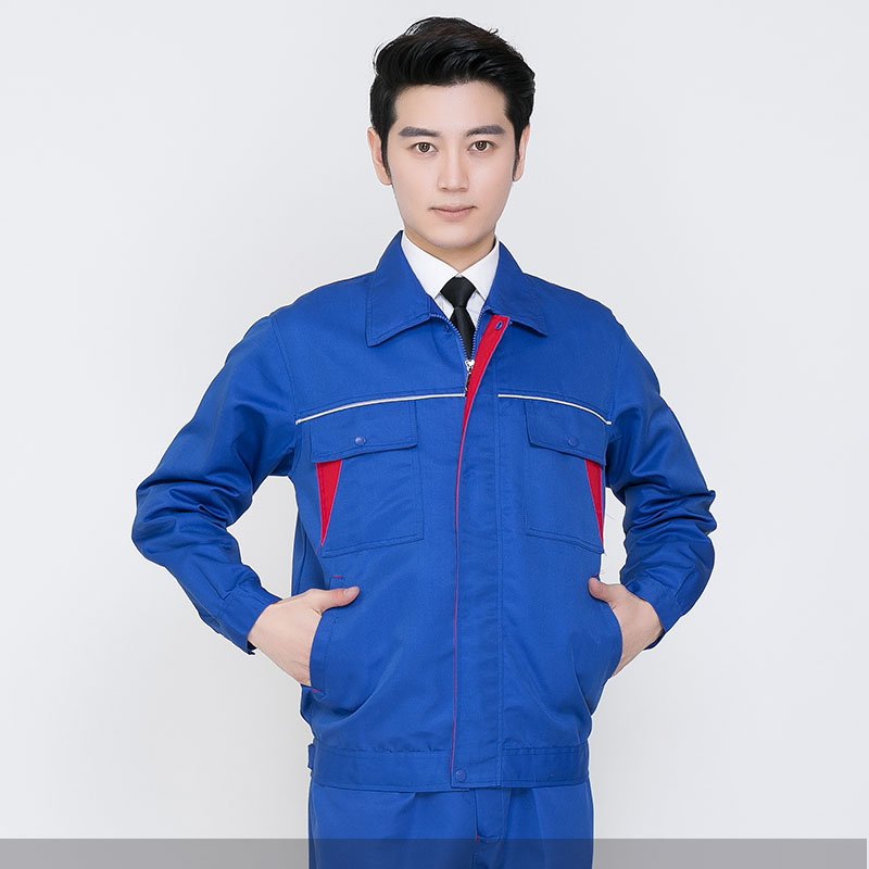 長(cháng)袖工作服套裝男機械汽修工服勞保服廠(chǎng)服工服工衣套裝(圖4)