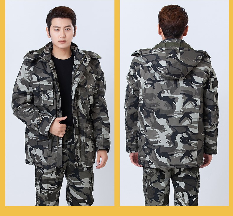 冬季勞保工作服棉襖男戶(hù)外軍迷保暖軍大衣棉加厚防寒軍裝棉服(圖13)