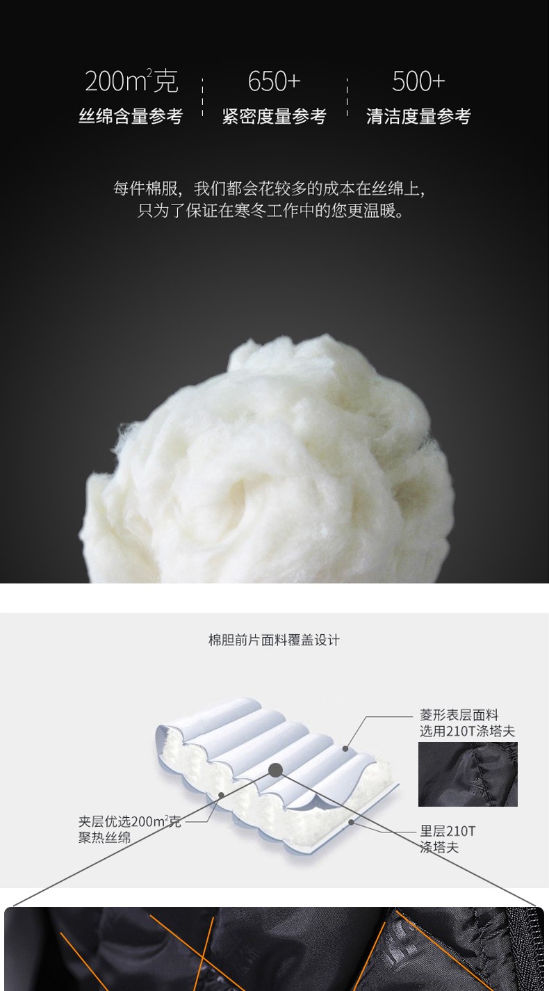 冬季工作服套裝男棉衣棉襖加厚保暖勞保定制可拆卸汽修廠(chǎng)防寒耐磨(圖5)
