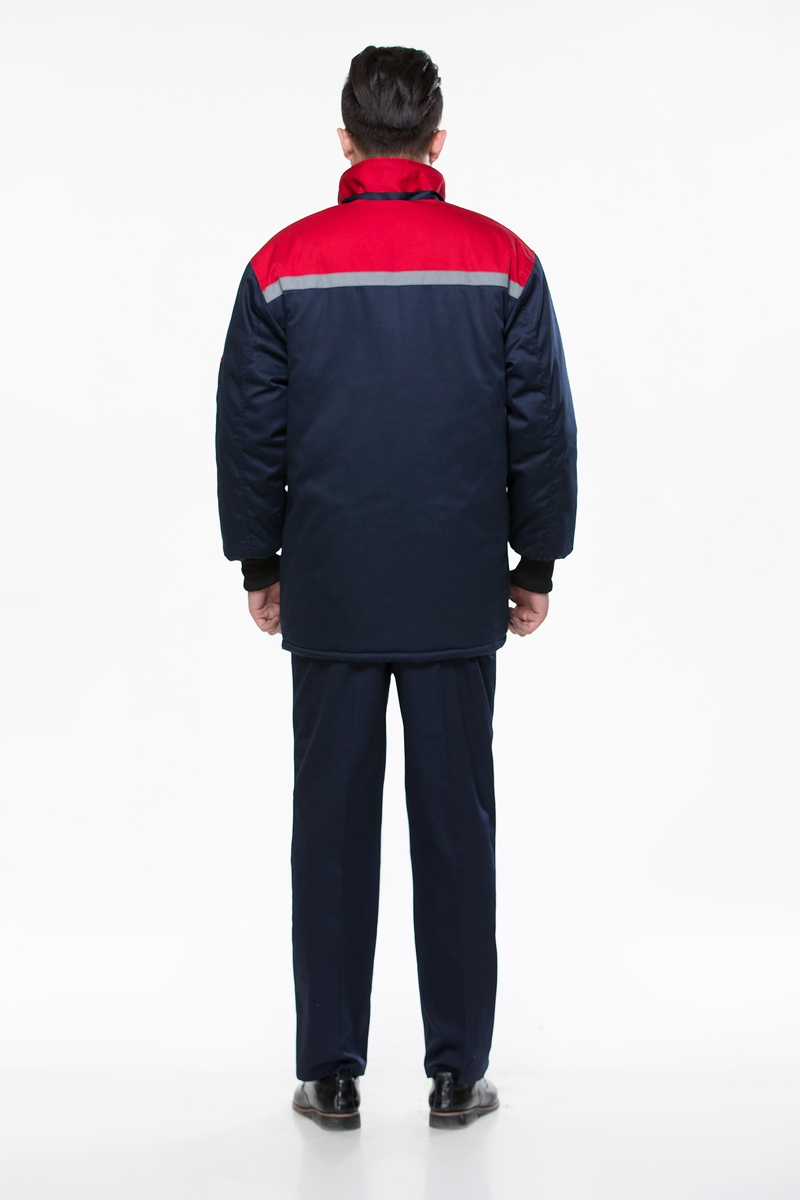 工作服棉衣防寒勞保加厚工程服冬裝汽修維修師男廠(chǎng)服反光條棉襖(圖11)