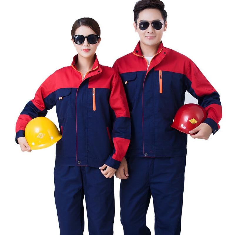 長(cháng)袖裝修工作服套裝男女工廠(chǎng)工衣車(chē)間廠(chǎng)服上衣耐磨汽修工服勞保服(圖5)