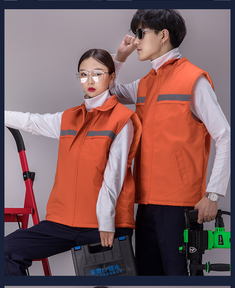 工作服馬甲環(huán)衛馬甲鐵路公路馬甲反光條馬甲_背心工裝馬定制(圖13)