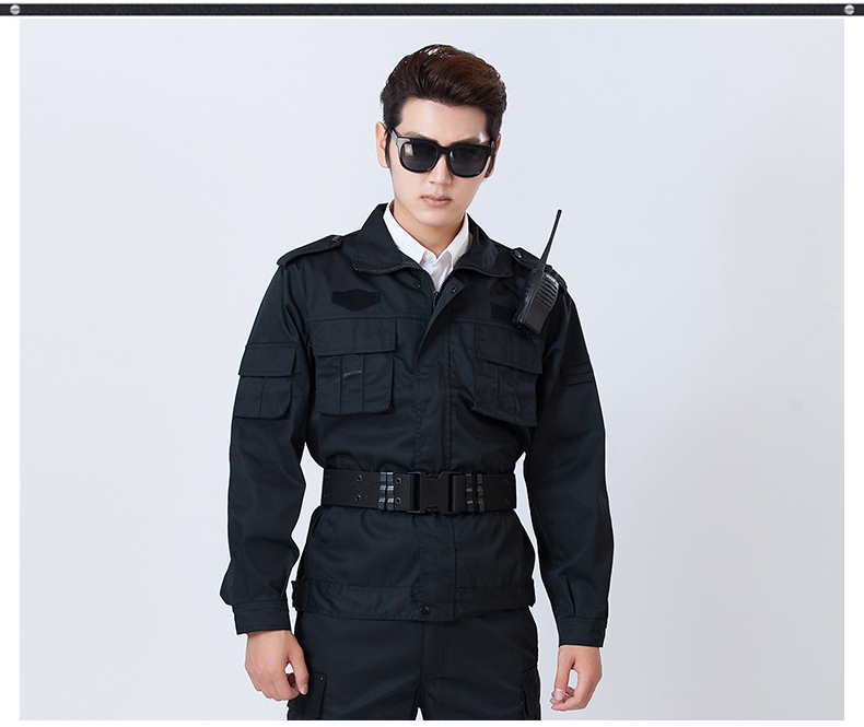 新款長(cháng)袖保安服套裝 春秋作訓服 酒店物業(yè)保安服裝 簡(jiǎn)易保安制 服(圖8)