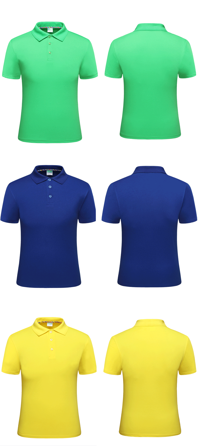 新款立領(lǐng)純棉T恤男女短袖POLO定制 夏季工作服廣告衫 工裝diy印字(圖4)