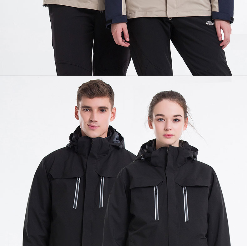 戶(hù)外沖鋒衣男女加絨加厚三合一兩件套定制印logo工作服冬季羽絨服(圖10)