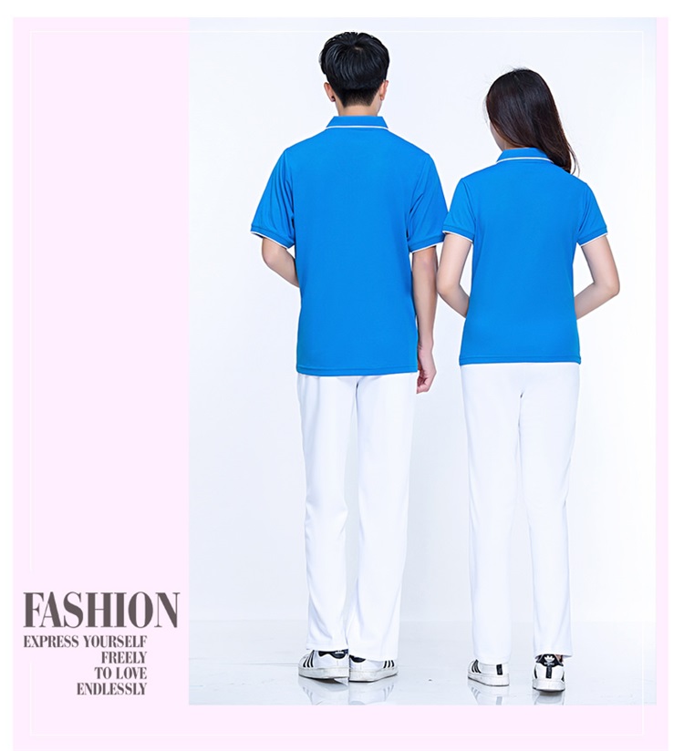 夏季情侶運動(dòng)短袖t恤男女速干透氣POLO衫團體定制logo工作服上衣(圖9)