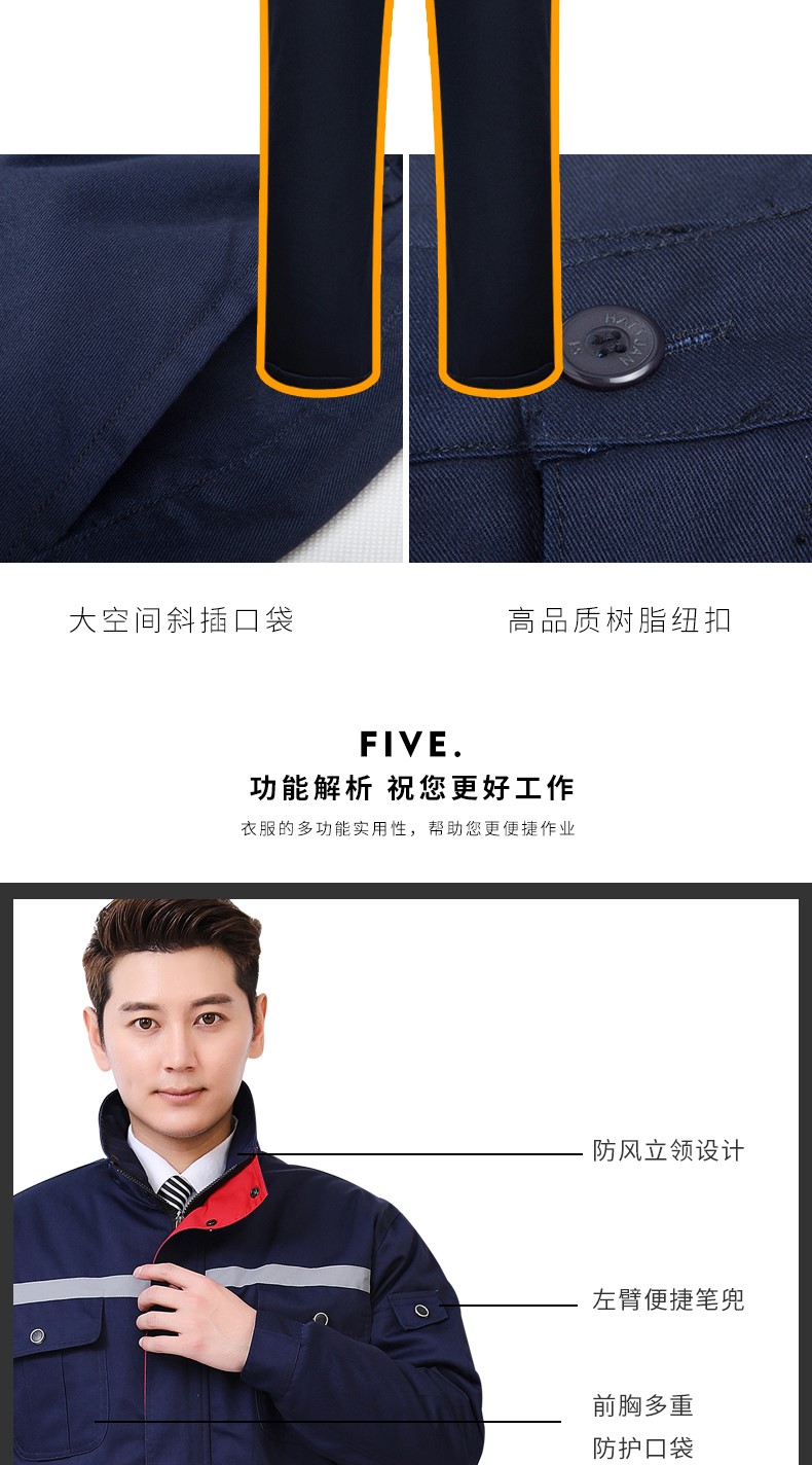 冬季工作服套裝男棉衣棉襖加厚保暖勞保定制可拆卸汽修廠(chǎng)防寒耐磨(圖11)