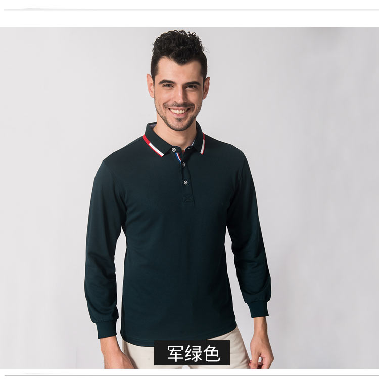 長(cháng)袖polo衫定制印logo工作服翻領(lǐng)員工班服男女文化廣告衫印字定做(圖28)