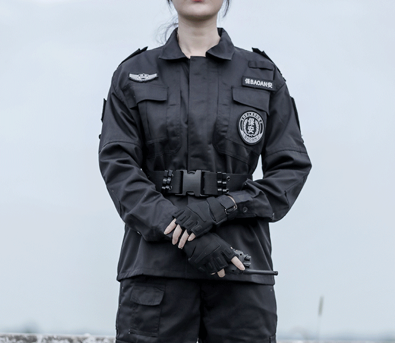 特種兵訓作服套裝黑色男作戰訓練服春秋款耐磨保安工作服女戰術(shù)服(圖12)
