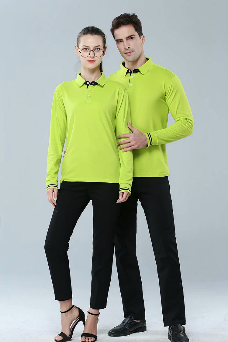 工作服t恤定制長(cháng)袖翻領(lǐng)團體秋裝廣告文化Polo衫diy純棉圓領(lǐng)印logo(圖20)